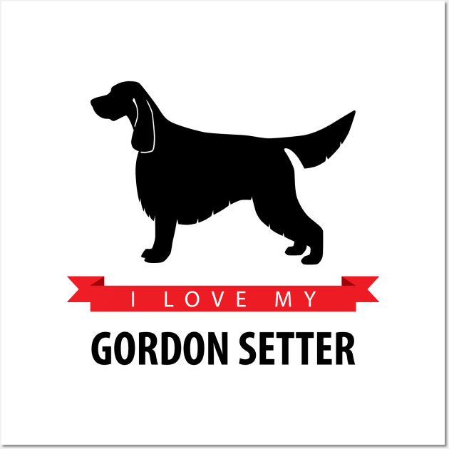 I Love My Gordon Setter Wall Art by millersye